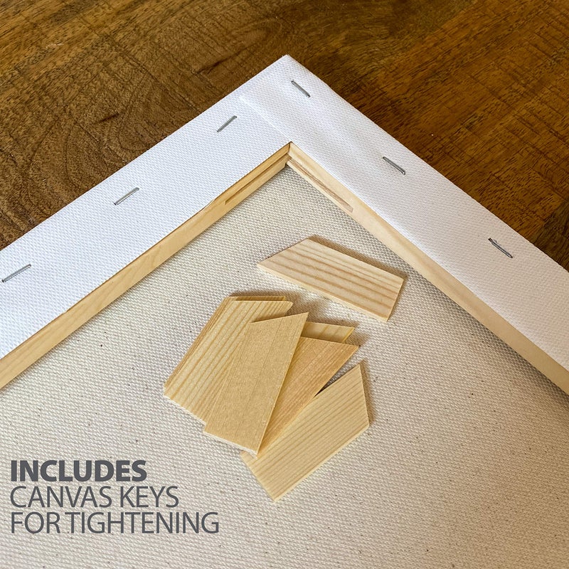 milo Stretched Artist Canvas | 18x24 inches | 4 Pack | 1.5â€ inch Thick Gallery Profile | 11 oz Primed Large Canvases for Painting, Ready to Paint Art Supplies for Acrylic, Oil - Image 5